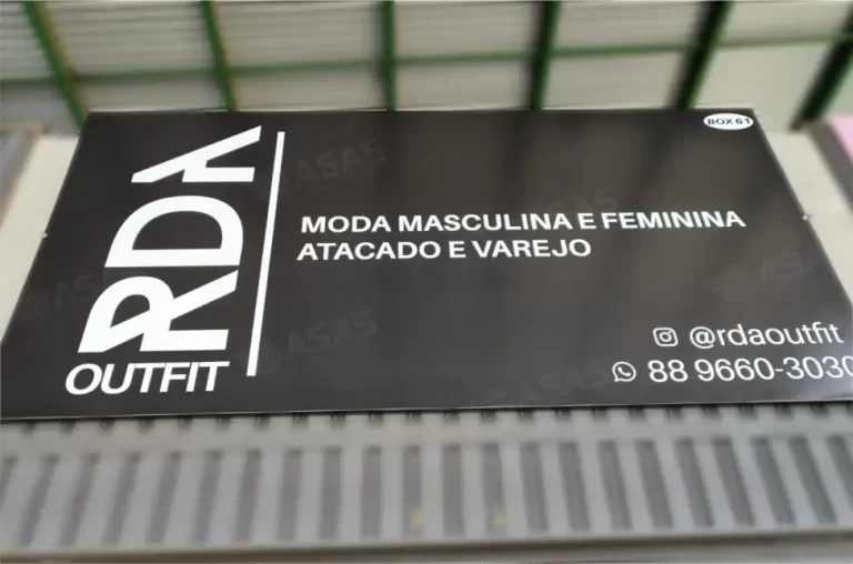 Placa em Lona